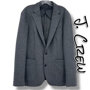 J Crew Slim Fit Knit Blazer Gray Wool Blend Casual Suit Jacket Mens M Classic